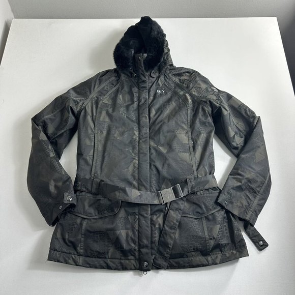 KILLY SKI FUR HOODED JACKET SKI‎ SNOWBOARD HOOD POCKET WOMEN SIZE 46 WINTER - Picture 1 of 16